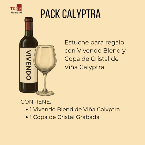 Pack Calyptra Vivendo Blend Premium 2019 + Copa de Cristal Brandeada - Imagen 3
